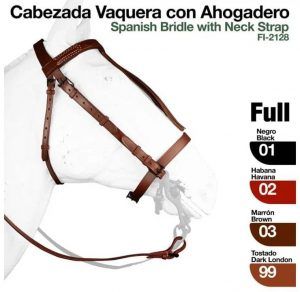Cabezada vaquera con ahogadero y riendas económica