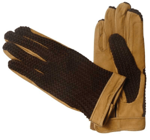 GUANTES DE CUERO Y PUNTO
