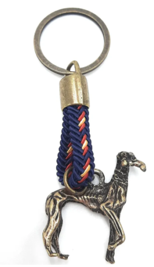 Llavero galgo metal trenza España
